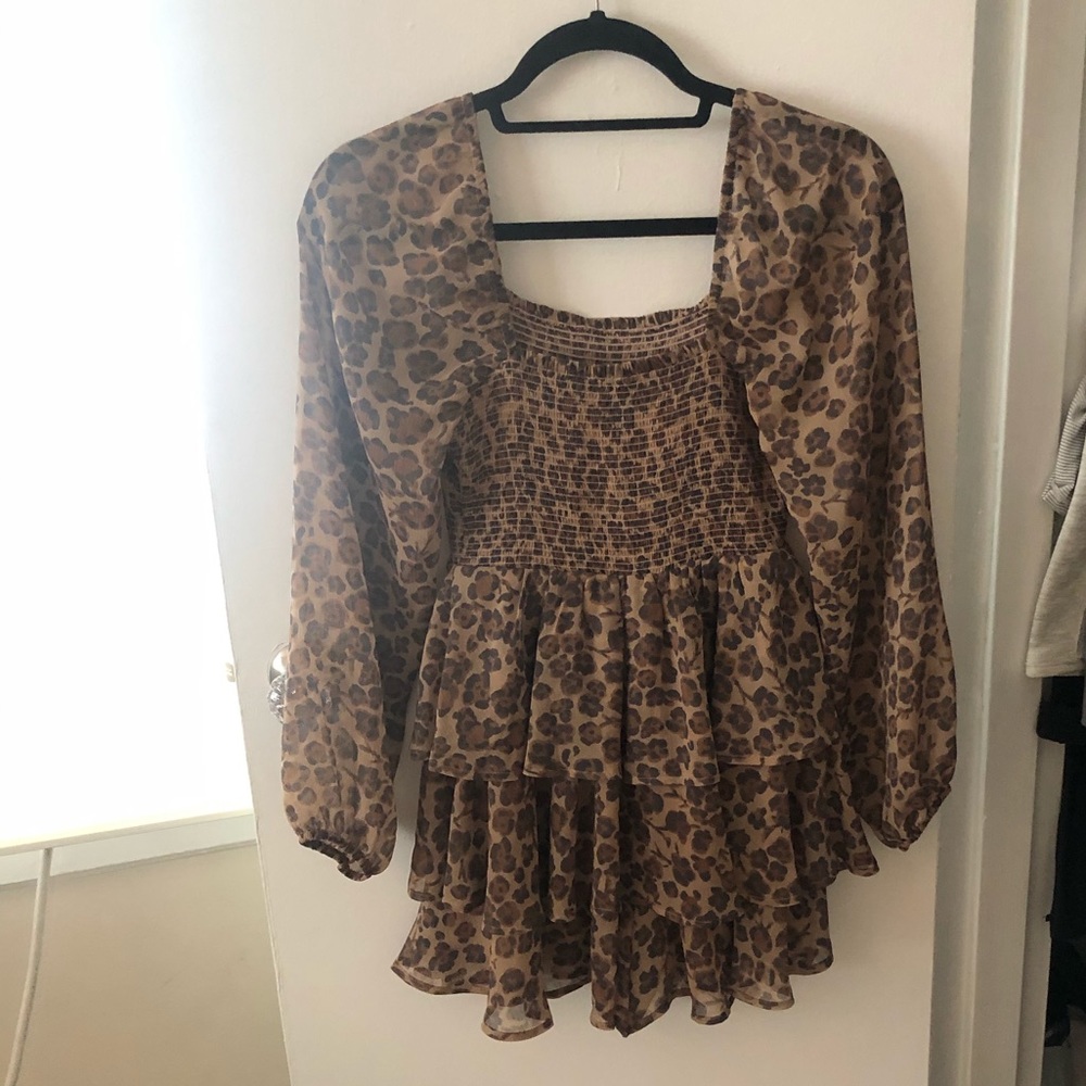 Express Leopard Ruffle Romper XS - Picture 7 of 11